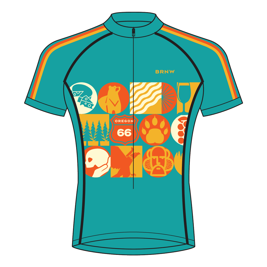 BRNW Bicycle Rides Northwest OR 2018 Jersey Front
